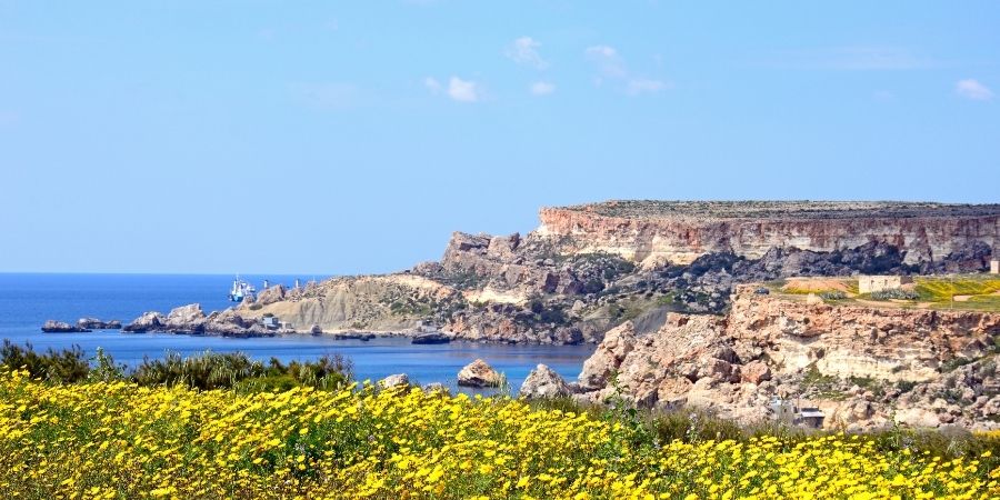 paisaje de temporada de primavera en malta